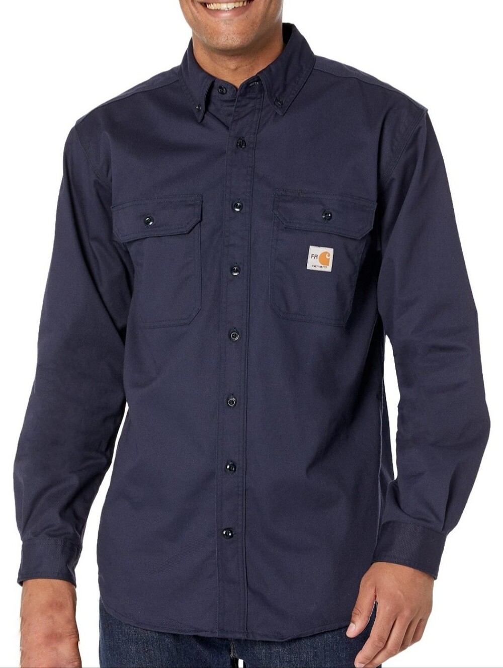 Carhartt Men’s XL Fire Rated Navy Work Shirt Jacket